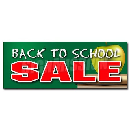 Signmission BACK TO SCHOOL SALE DECAL sticker boys girls clothes sale discount, D-12 Back To School Sale D-12 Back To School Sale